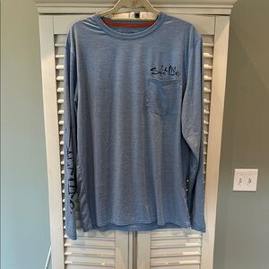 Salt Life Men's Blue Long Sleeve Shirt